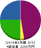 秋元庭園 貸借対照表 2010年8月期