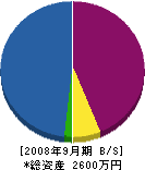 山田設備工業 貸借対照表 2008年9月期