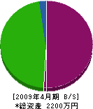 角木昭五園 貸借対照表 2009年4月期