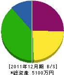 平岡畳店 貸借対照表 2011年12月期