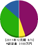 志田畳店 貸借対照表 2011年12月期
