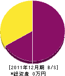 大島建設 貸借対照表 2011年12月期