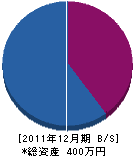 関野工務店 貸借対照表 2011年12月期