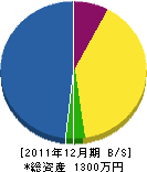 大濱園芸 貸借対照表 2011年12月期