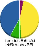 山浦電気商会 貸借対照表 2011年12月期