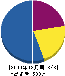 岩本緑地 貸借対照表 2011年12月期