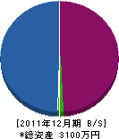 永井工務店 貸借対照表 2011年12月期