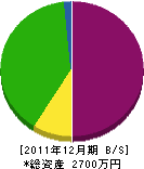 柴崎電気工事店 貸借対照表 2011年12月期