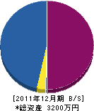 上野組 貸借対照表 2011年12月期