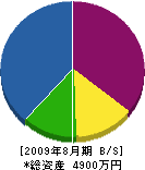 熊井工務店 貸借対照表 2009年8月期