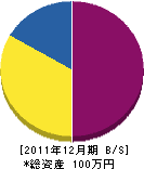 ヤナセ電機 貸借対照表 2011年12月期