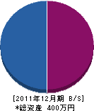 斉藤外柵資材工業 貸借対照表 2011年12月期
