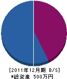 中島設備 貸借対照表 2011年12月期