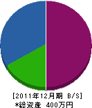 西日本塗研興業 貸借対照表 2011年12月期