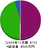菅電気工事 貸借対照表 2009年11月期