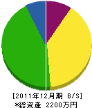 小笠原塗装 貸借対照表 2011年12月期