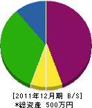 鬼塚建設 貸借対照表 2011年12月期