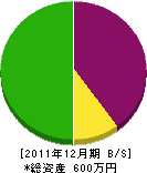 小島工務店 貸借対照表 2011年12月期
