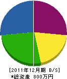 磯田緑地 貸借対照表 2011年12月期