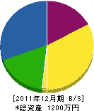 西嶋造園 貸借対照表 2011年12月期