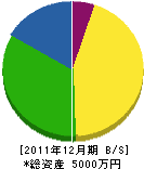 窪田組 貸借対照表 2011年12月期