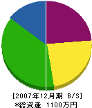 矢野建築塗装 貸借対照表 2007年12月期