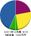 島田建具製作所 貸借対照表 2011年12月期