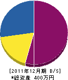 田＊電建 貸借対照表 2011年12月期
