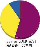 永田工務店 貸借対照表 2011年12月期