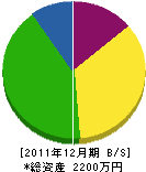 川崎畳店 貸借対照表 2011年12月期