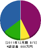 鈴木塗装店 貸借対照表 2011年12月期