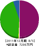 永井組 貸借対照表 2011年12月期