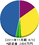 長谷川商店 貸借対照表 2011年11月期