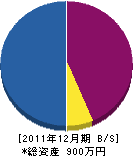 森田塗装 貸借対照表 2011年12月期