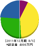 辰巳庭園 貸借対照表 2011年12月期