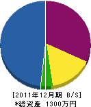 山添塗装工芸 貸借対照表 2011年12月期