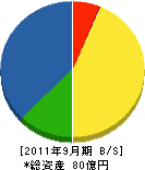 日本フイルター 貸借対照表 2011年9月期