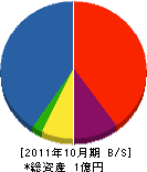 桜井建築 貸借対照表 2011年10月期