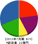 ヤスジマ 貸借対照表 2012年7月期