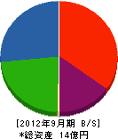 竹中組 貸借対照表 2012年9月期