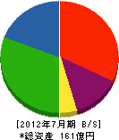 ナルコ岩井 貸借対照表 2012年7月期