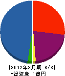 柳田建設 貸借対照表 2012年3月期