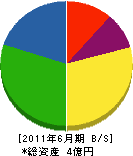 上郷木材 貸借対照表 2011年6月期