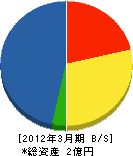 藤井工務店 貸借対照表 2012年3月期