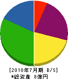 上田組 貸借対照表 2010年7月期