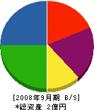 田中建設 貸借対照表 2008年9月期