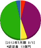 江上運送 貸借対照表 2012年5月期