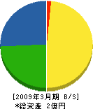 松原塗装 貸借対照表 2009年3月期