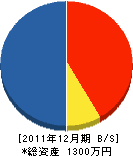 石川造園 貸借対照表 2011年12月期