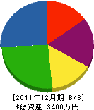 田中電気工事 貸借対照表 2011年12月期